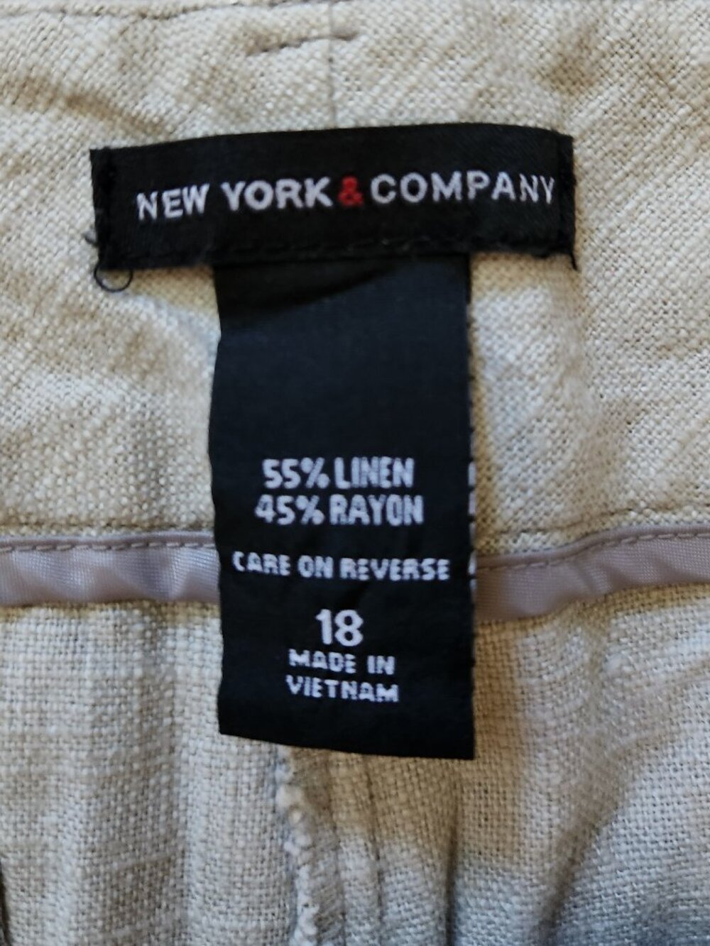 Women Dress Shorts Linen Blend plus size 18 - Picture 3 of 4
